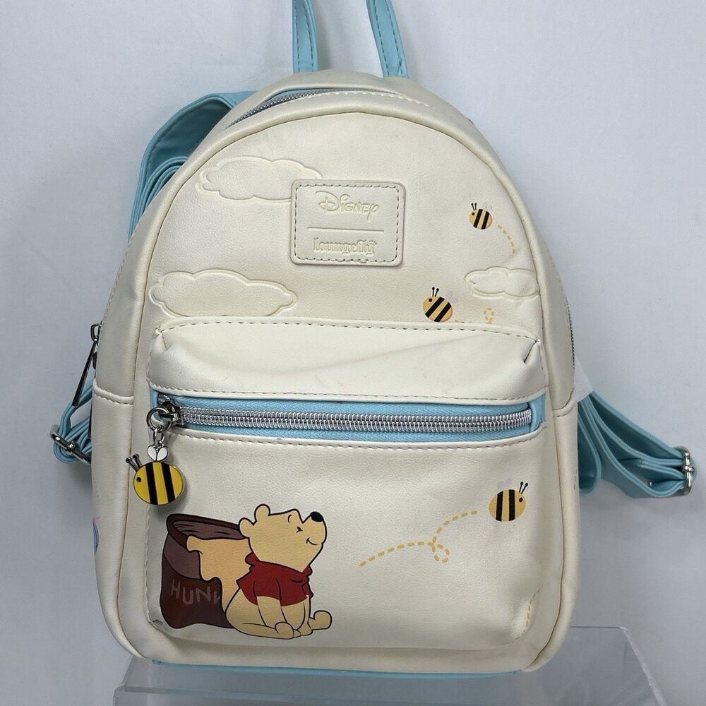 Loungefly Disney Winnie the Pooh Mini Backpack Cream Light Blue READ